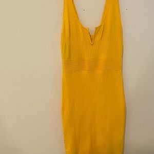 Guess by Marciano Vibrant Yellow Backless Dress